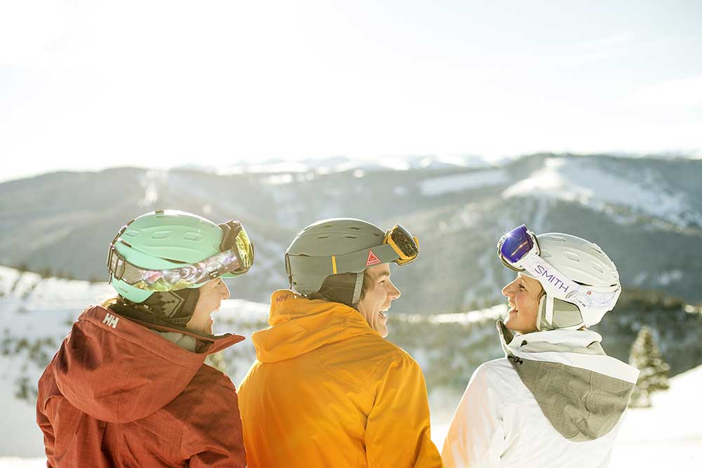 Vail skiers in Vail, Colorado