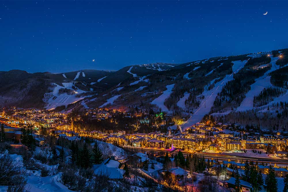 Vail Valley at night